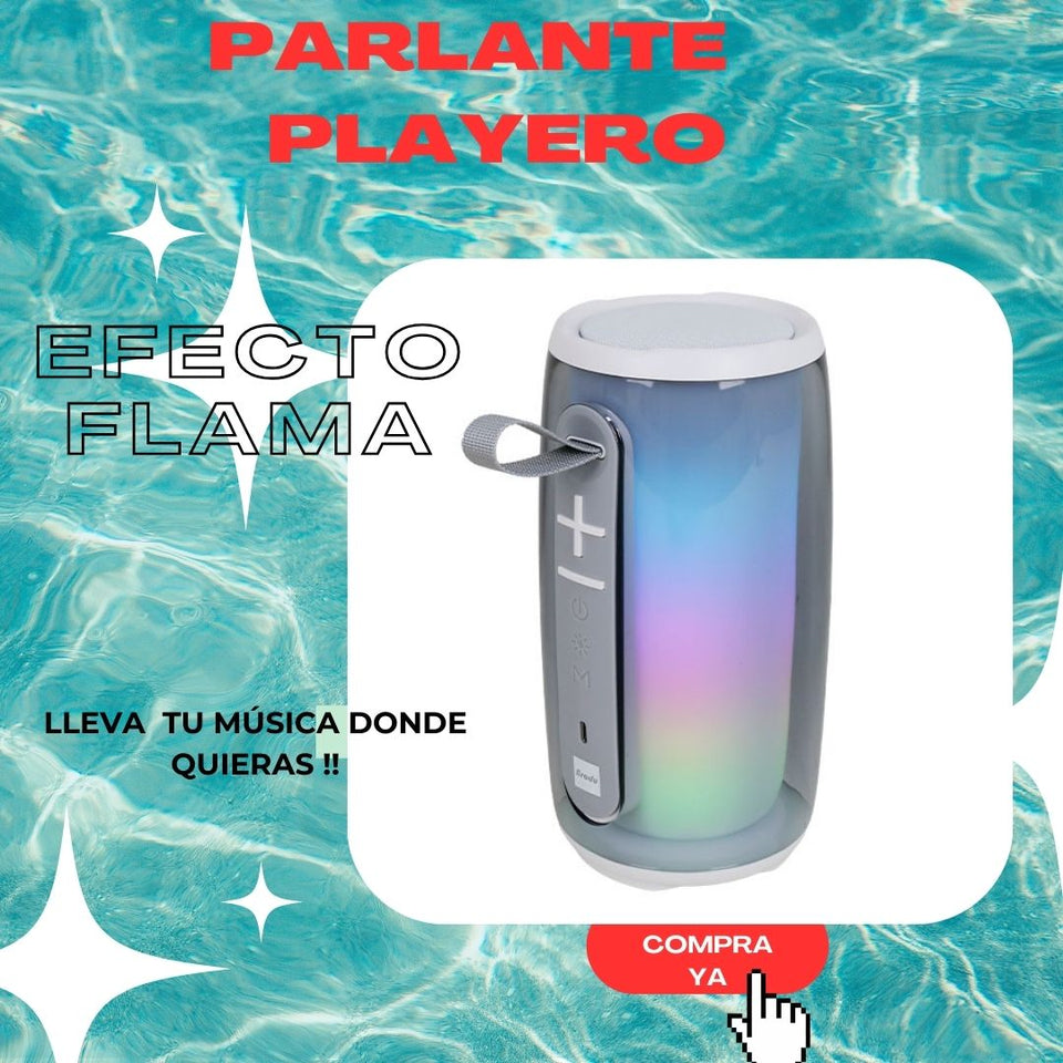 PARLANTE PLAYERO BLUETOOTH - EFECTO FLAMA 🔥🔥